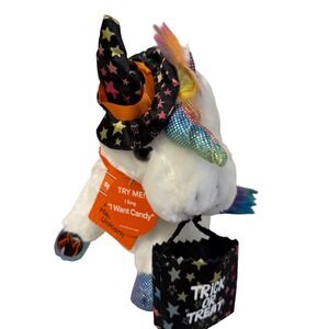 Spooky Animated Halloween Singing Unicorn  I Sing I Want Candy Trick  Treat Bag